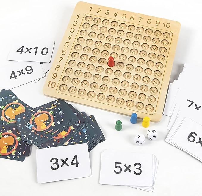 Wooden Math Multiplication Board Montessori